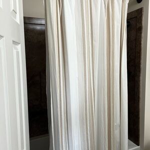 UGG 84” Striped Shower Curtain in White and Tan